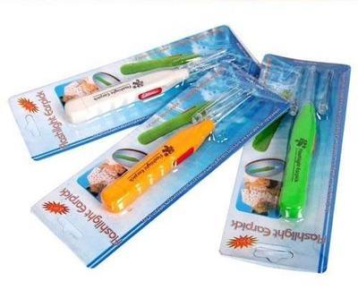 【帶電池直接用 帶燈挖耳勺 兒童安全耳勺 發(fā)光耳勺】價格,廠家,圖片,耳勺/潔耳器,永康市科發(fā)文教用品-